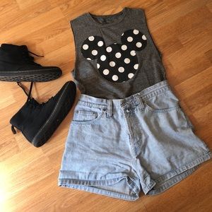 Disney Mickey Mouse Polka Dot Sleeveless Tee